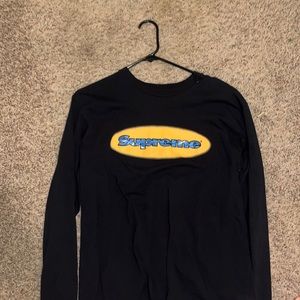 SUPREME BLACK LOGO LONG SLEEVE TEE